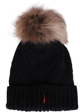 Woolrich Black Wool Beanie Hat