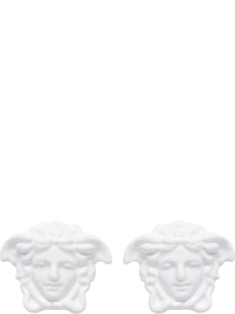 Versace White Medusa Earrings