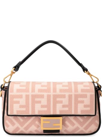 Fendi Baguette Embroidered Canvas Bag