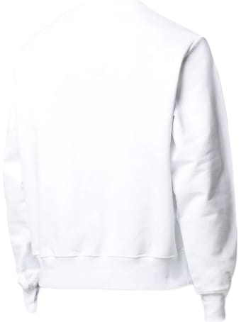 GCDS White Cotton Sweatshirt