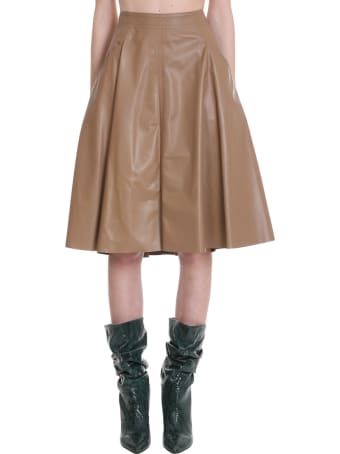 DROMe Skirt In Brown Leather