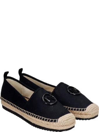 Michael Kors Lenny Espadrilles In Black Canvas
