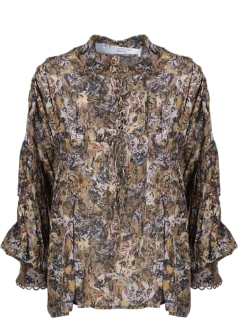 IRO Chiffon Draped Top