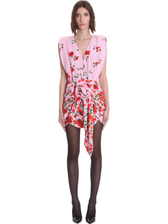 Magda Butrym Rozowy Dress In Rose-pink Silk