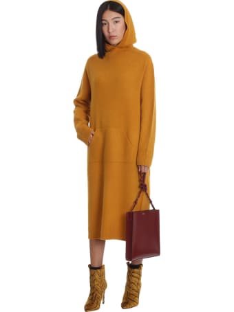 La Ploubel Dress In Yellow Suede