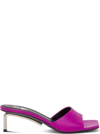 Off-White Square Toe Leather Mules