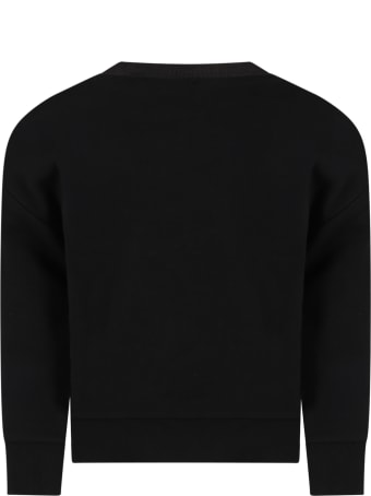 Kenzo Kids Black Sweatshirt For Boy With Iconic Tiger