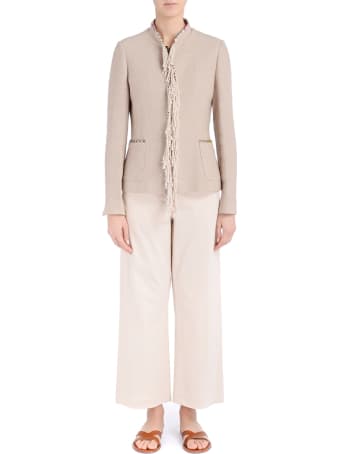 Bazar Deluxe Beige Jacket With Fringes