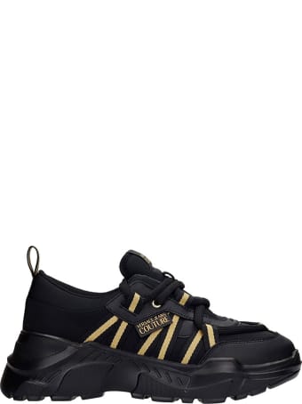 Versace Jeans Couture Sneakers In Black Synthetic Fibers