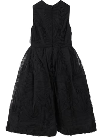 Elie Saab Black Dress For Girl With Iconic Logo