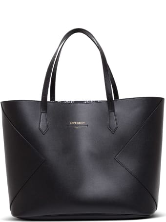 Givenchy Black Leather Shopper With Logo