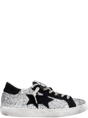 2Star Sneakers In Silver Glitter