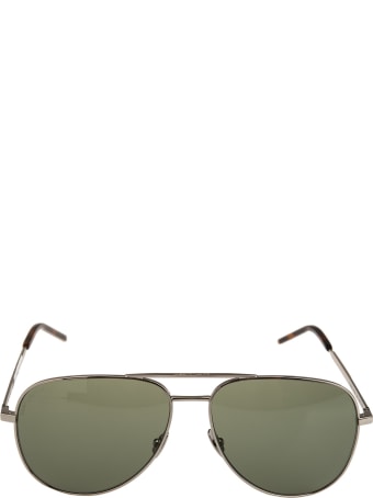 Saint Laurent Green Aviator Sunglasses