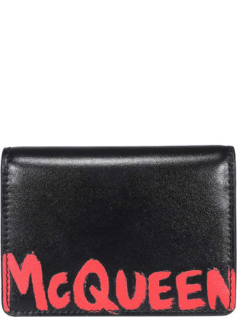 Alexander McQueen Logo Graffiti Cards Holder