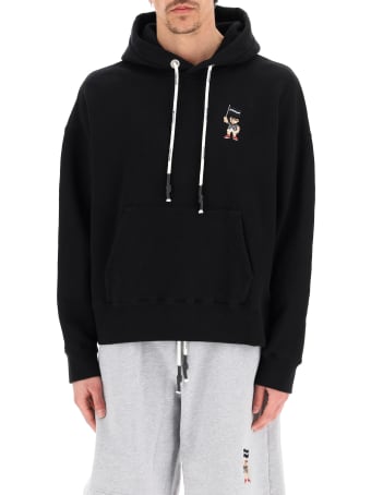 Palm Angels Pirate Bear Embroidered Hoodie