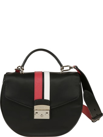 Furla Stripe Detail Flap Shoulder Bag