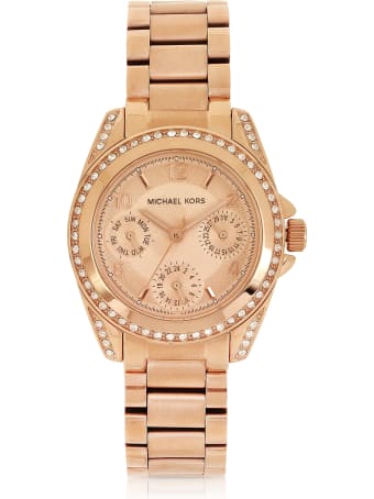 Michael Kors Rose Golden Mini-size Blair Multi-function Glitz Watch