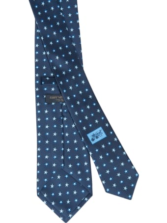 Eddy Monetti Star Motif Print Neck Tie