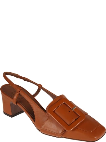 L'Autre Chose Slingback Buckle Embellished Sandals