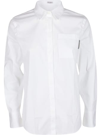 Brunello Cucinelli White Cotton Blend Shirt