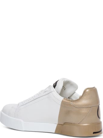 Dolce & Gabbana Leather And Patent Portofino Sneakers