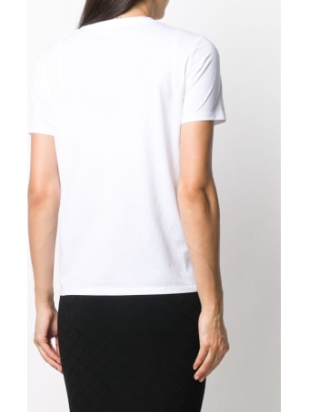 Balmain Jersey Tee With Logo And Embossed Buttons