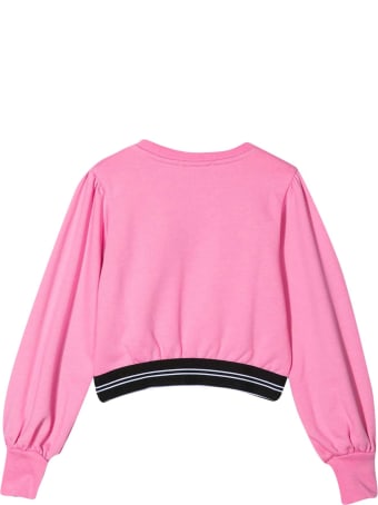 MSGM Pink Cropped Teen Sweatshirt
