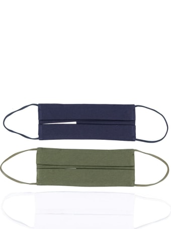 Kenzo Set Of Three Cotton Masks With Embroidered Logo