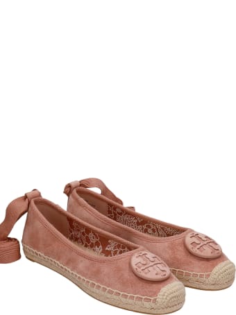 Tory Burch Espadrilles In Rose-pink Suede