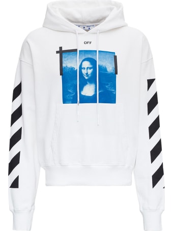 Off-White Oversize Hoodie In Jersey With Monnalisa Print