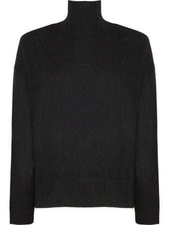 Laneus Black Wool-angora Blend Sweater
