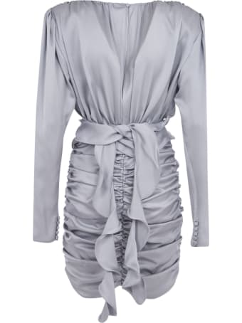 Magda Butrym Gathered Front V-neck Dress