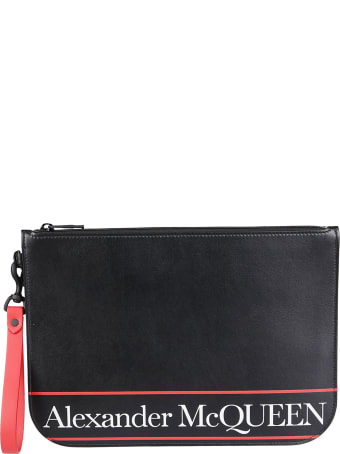 Alexander McQueen Black Leather Pouch