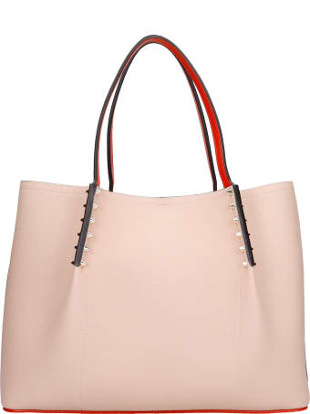 Christian Louboutin Cabarock Tote In Rose-pink Leather
