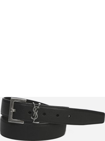 Saint Laurent Monogram Leather Belt