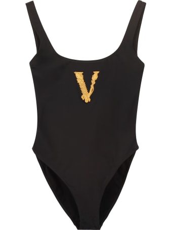 Versace One-piece Swimsuit With Logo