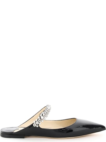 Jimmy Choo Bing Flat Mules Crystal Bracelet