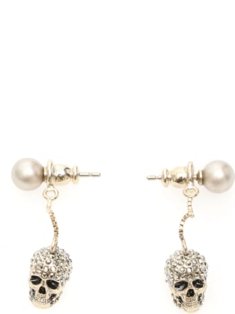 Alexander McQueen Pave Skull Earrings