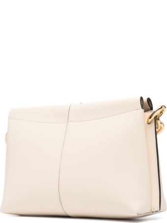Wandler Carly Handbag In White Leather With Logo