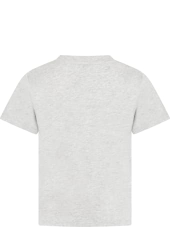 Stella McCartney Grey T-shirt For Kids With Paws