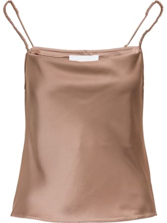 Nanushka Nude Silk Tank Top