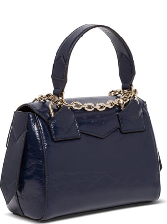 Givenchy Id Flap Small Handbag In Blue Leather