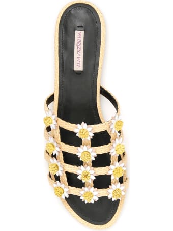 Fabrizio Viti Daisy Slide Raffia Mules