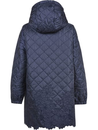 Ermanno Scervino Quilted Floral Embroidered Raincoat