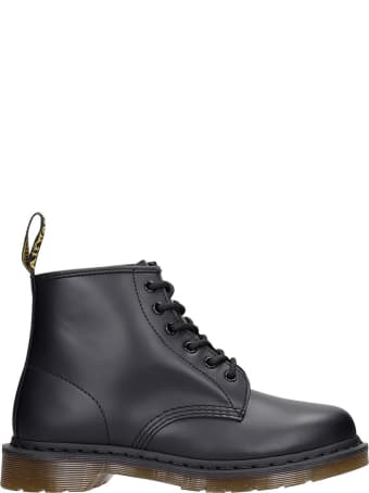 Dr. Martens 101 Combat Boots In Black Leather