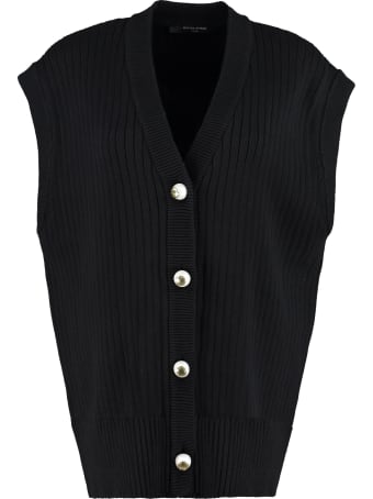 Mother Of Pearl Casey Ribbed Sleeveless Cardigan