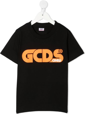 GCDS Mini Orange Logo-printed T-shirt