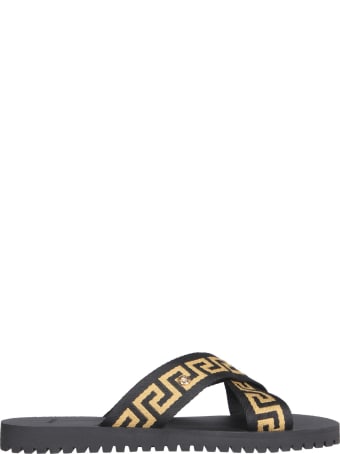 Versace Greek Sandals With Ribbon