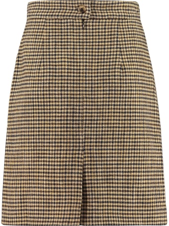 ALEXACHUNG Checked Mini-skirt