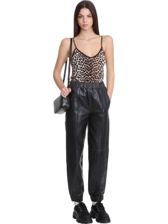 Ganni Topwear In Animalier Synthetic Fibers